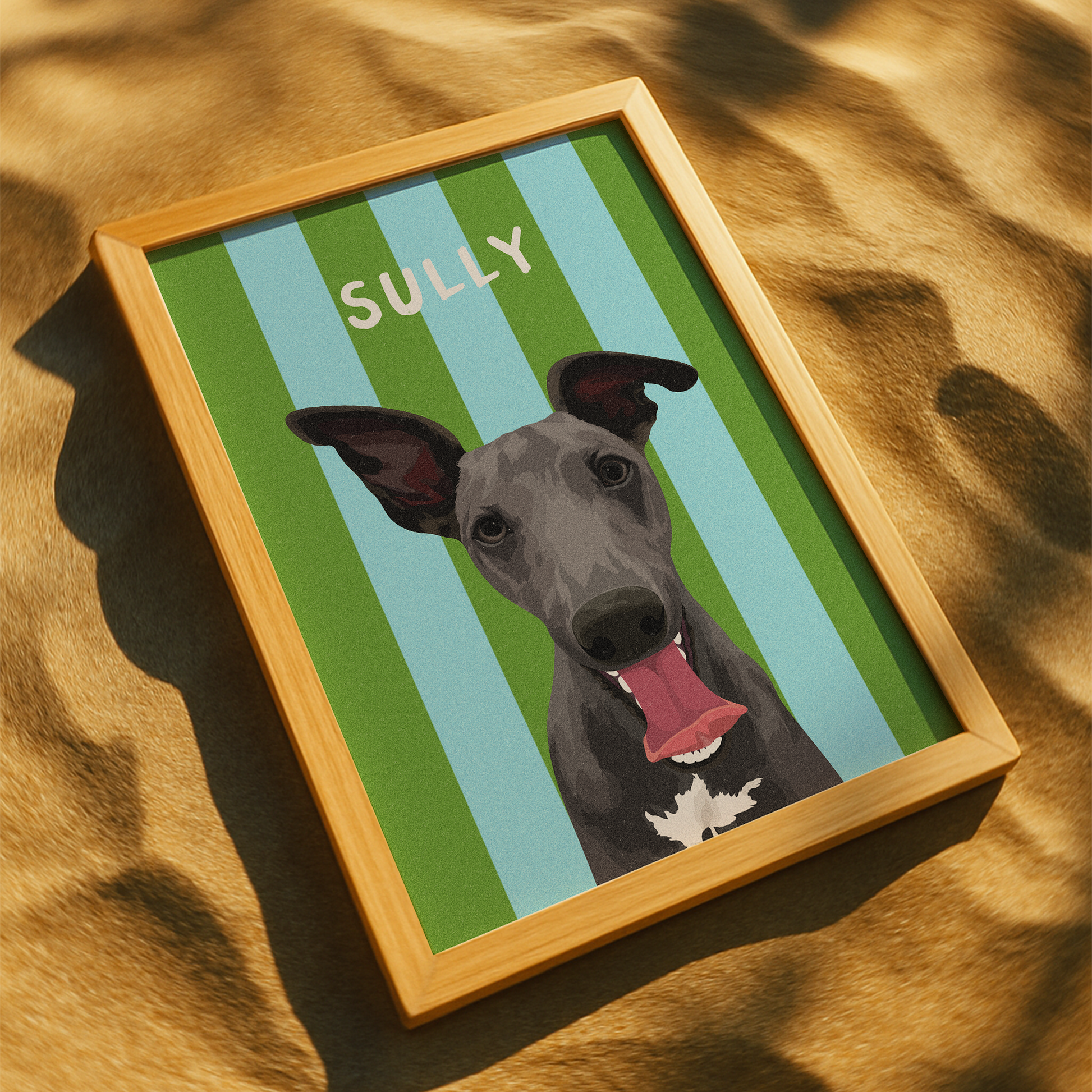 Beach Stripes - Custom Pet Portrait™