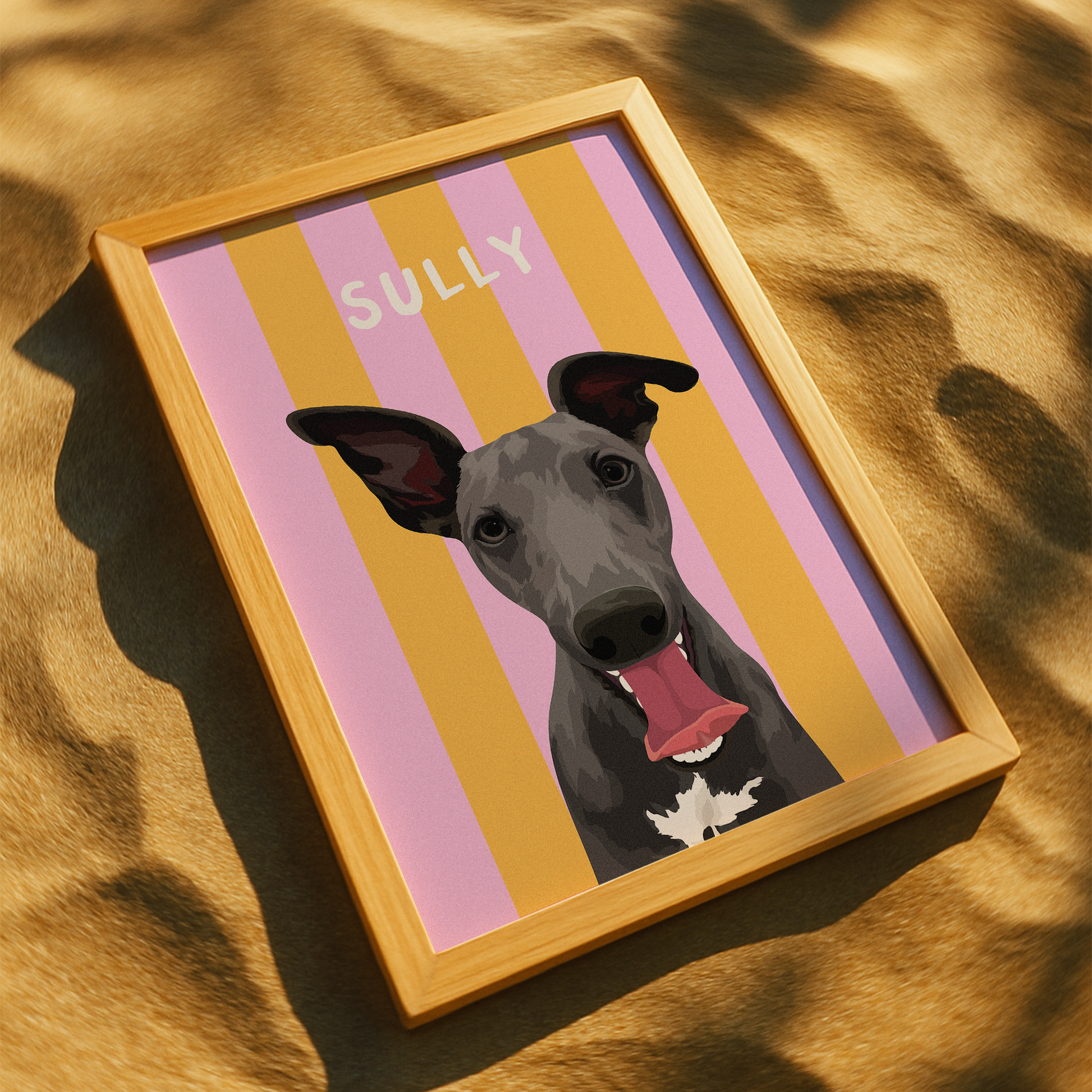 Beach Stripes - Custom Pet Portrait™