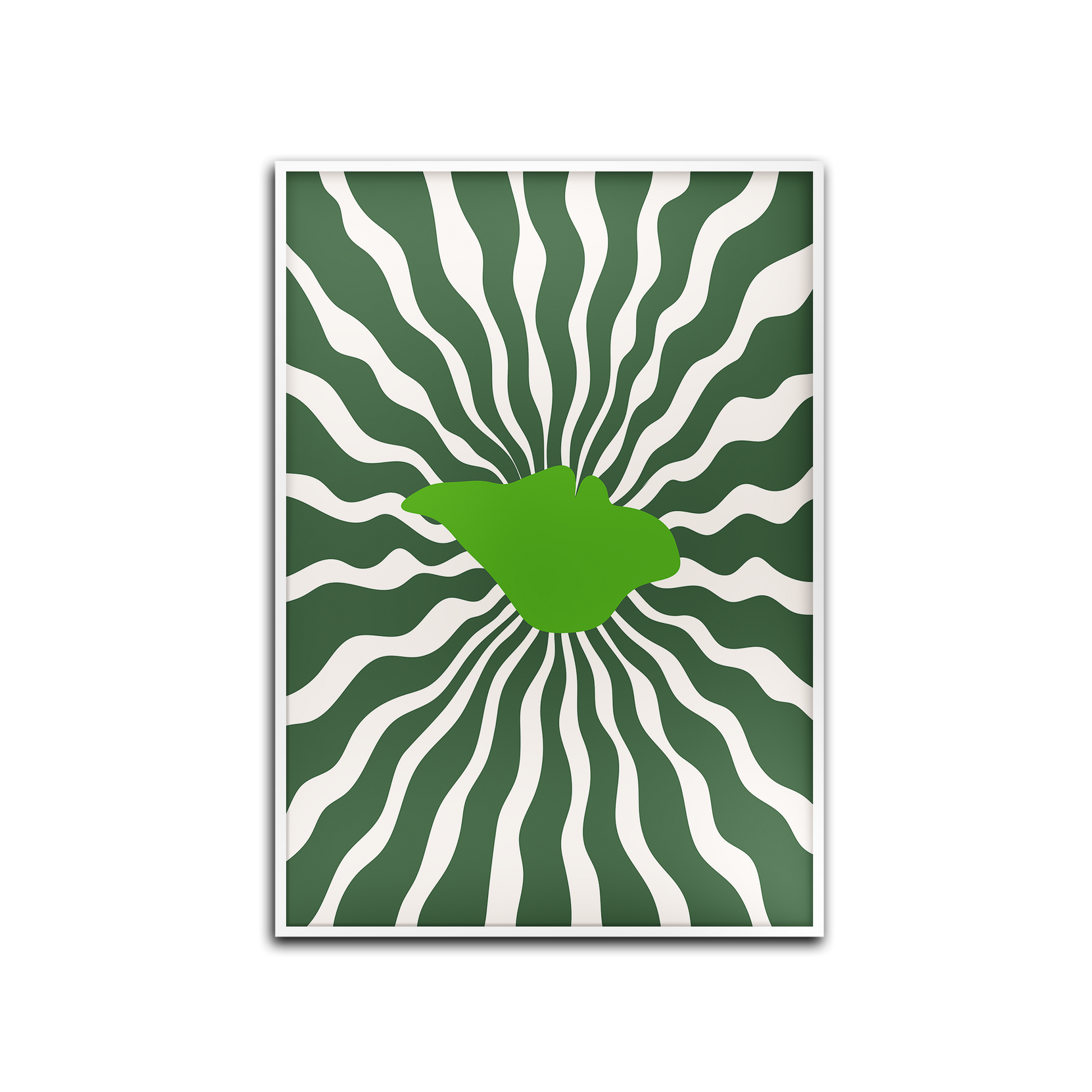 Wavey Green IOW Print