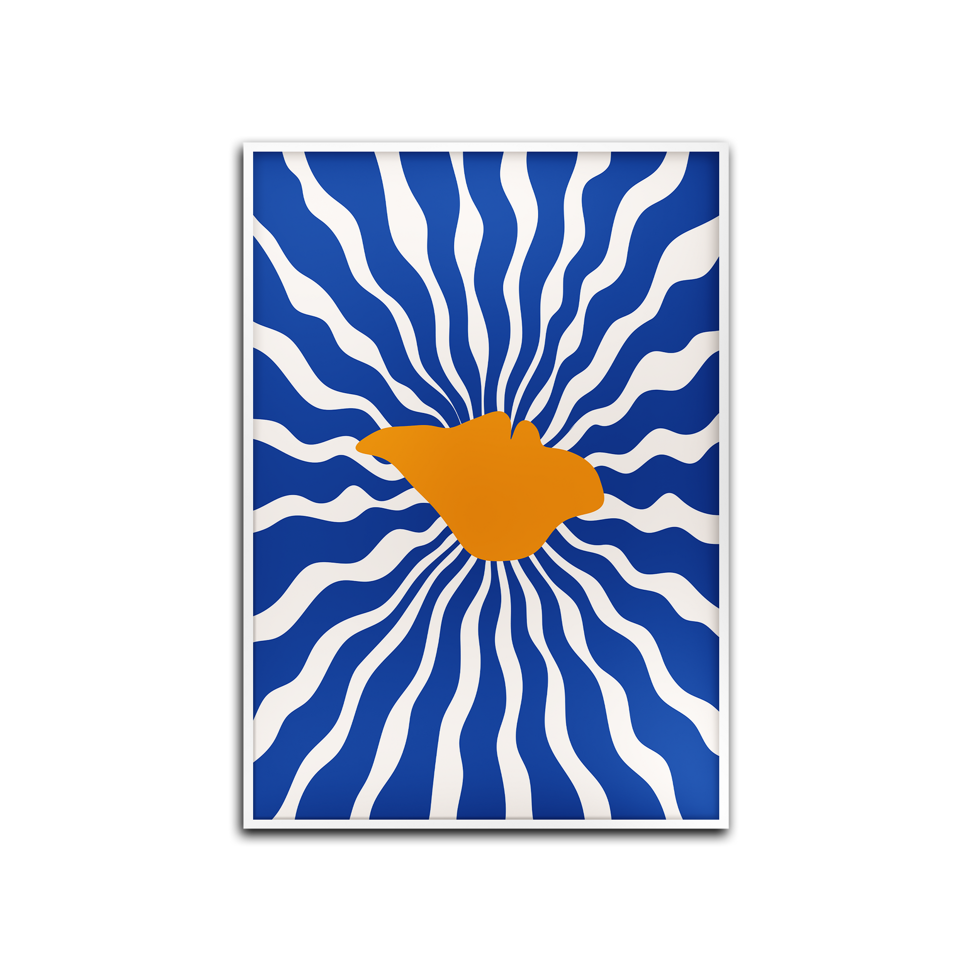 Wavey Blue IOW Print