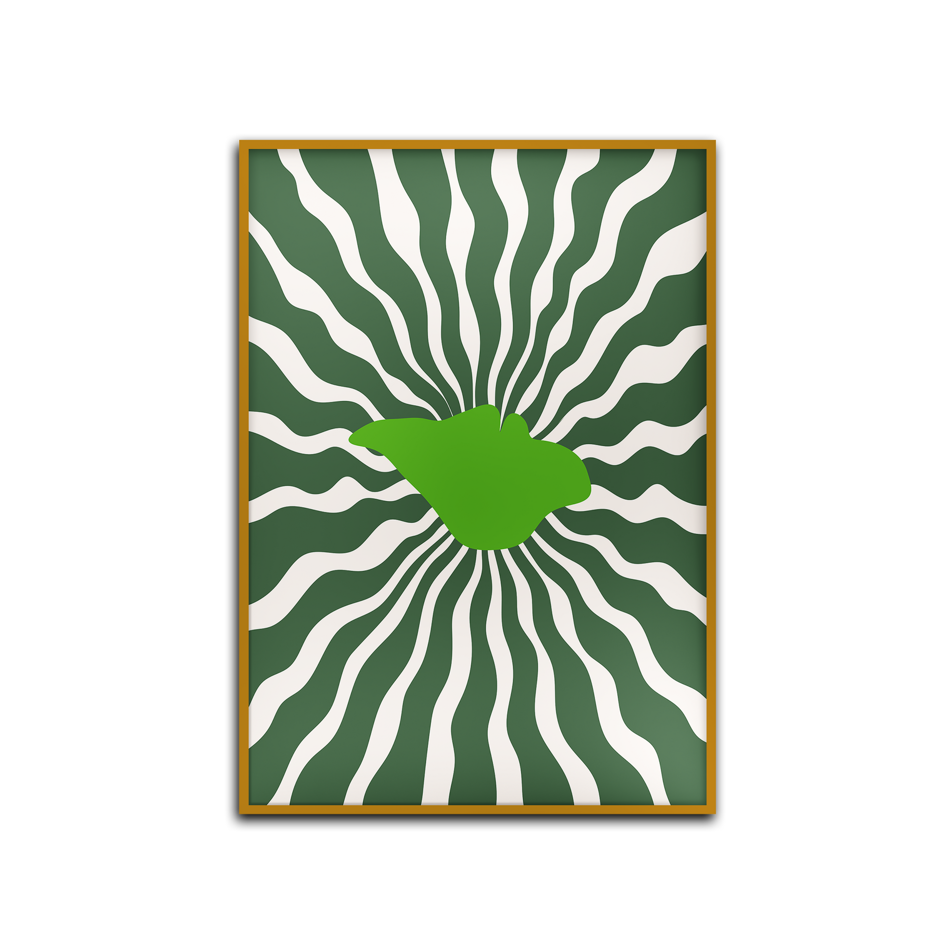 Wavey Green IOW Print