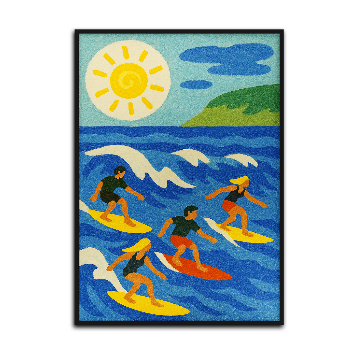 Surfers Surfing