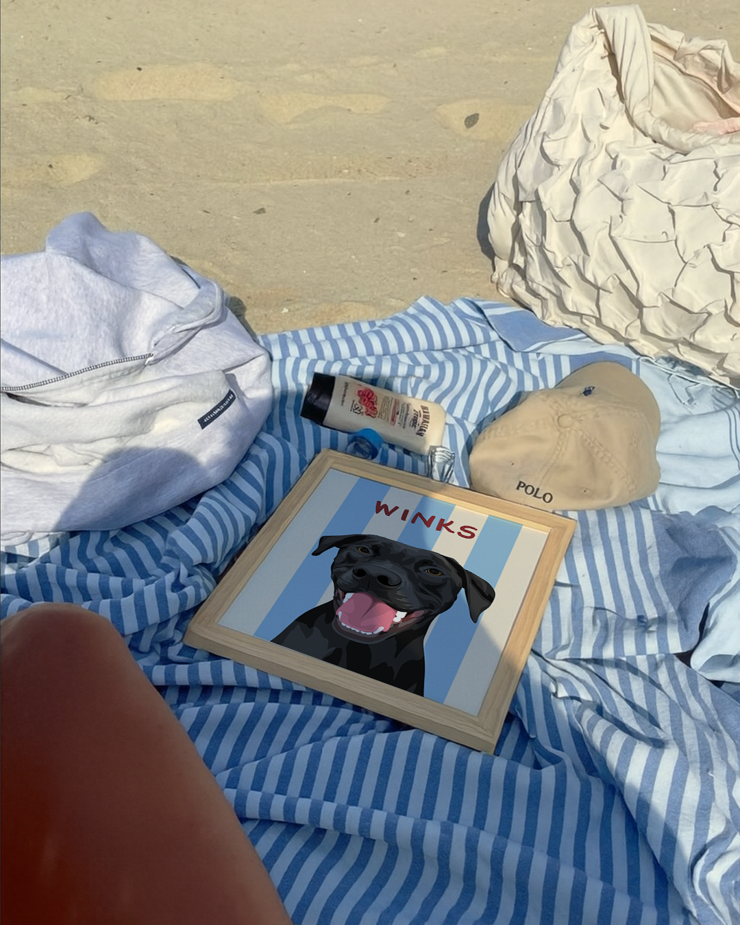 Beach Stripes - Custom Pet Portrait™