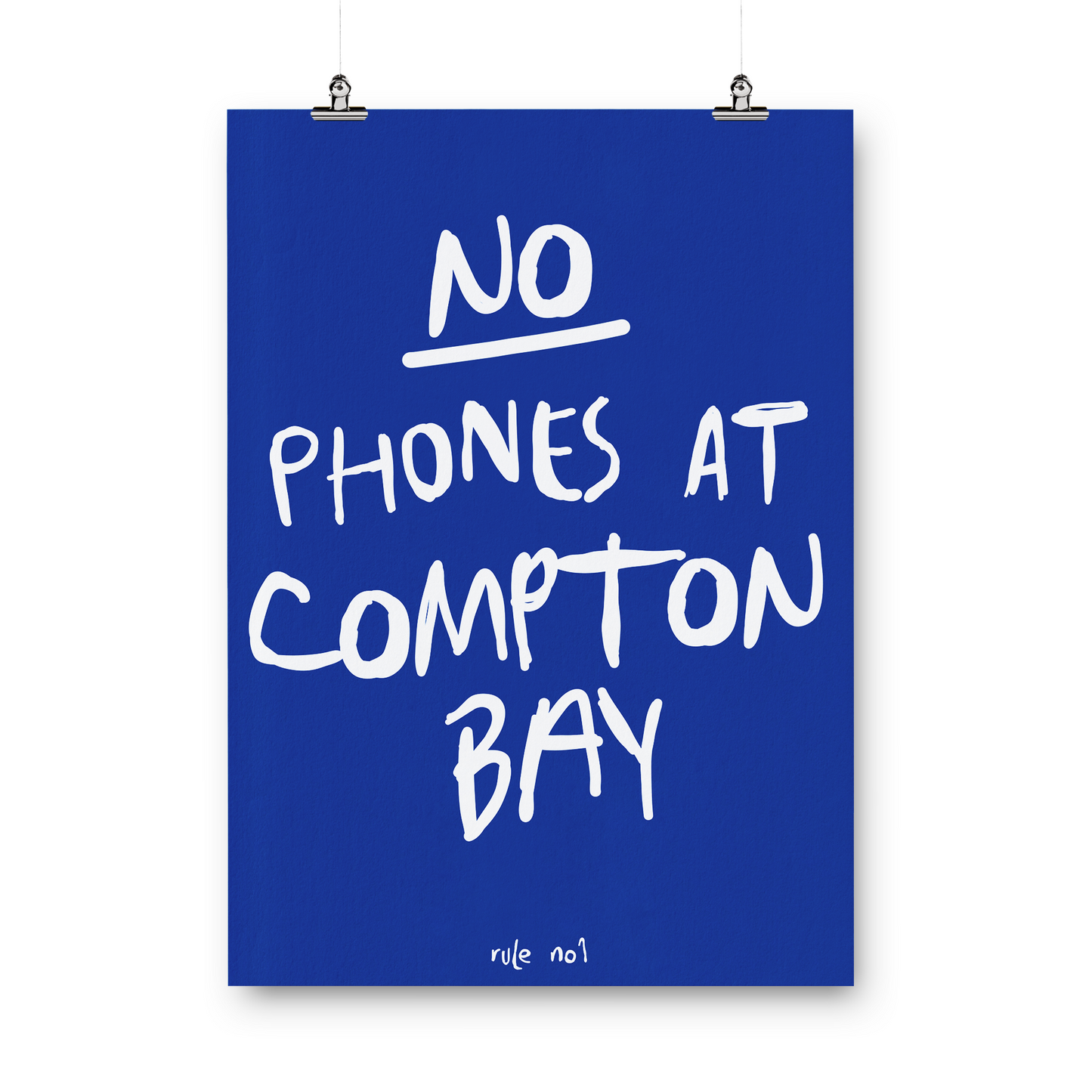 No Phones at Compton Bay