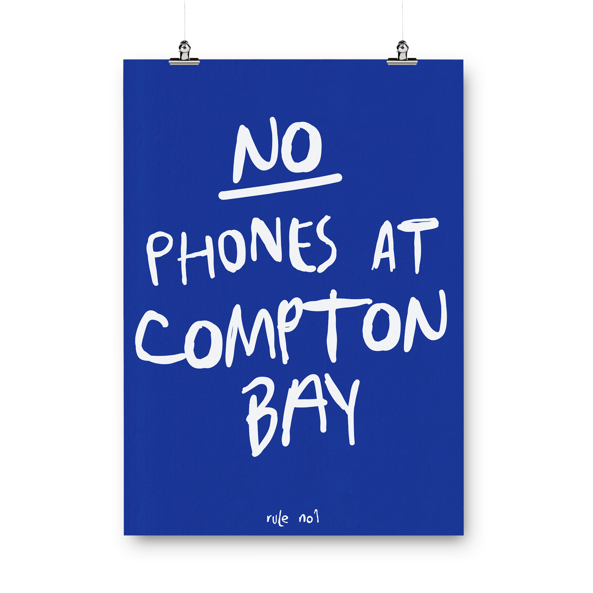 No Phones at Compton Bay
