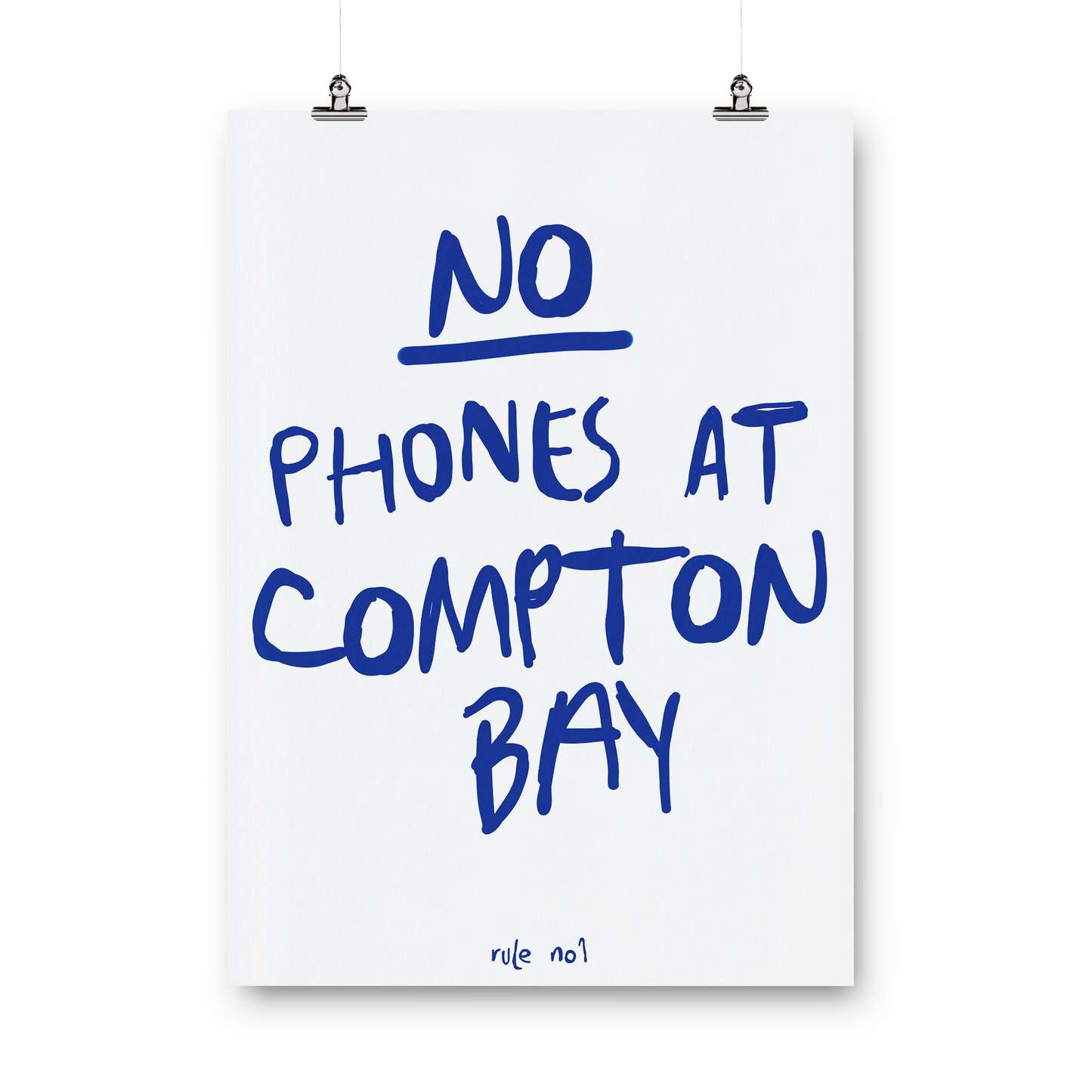 No Phones at Compton Bay