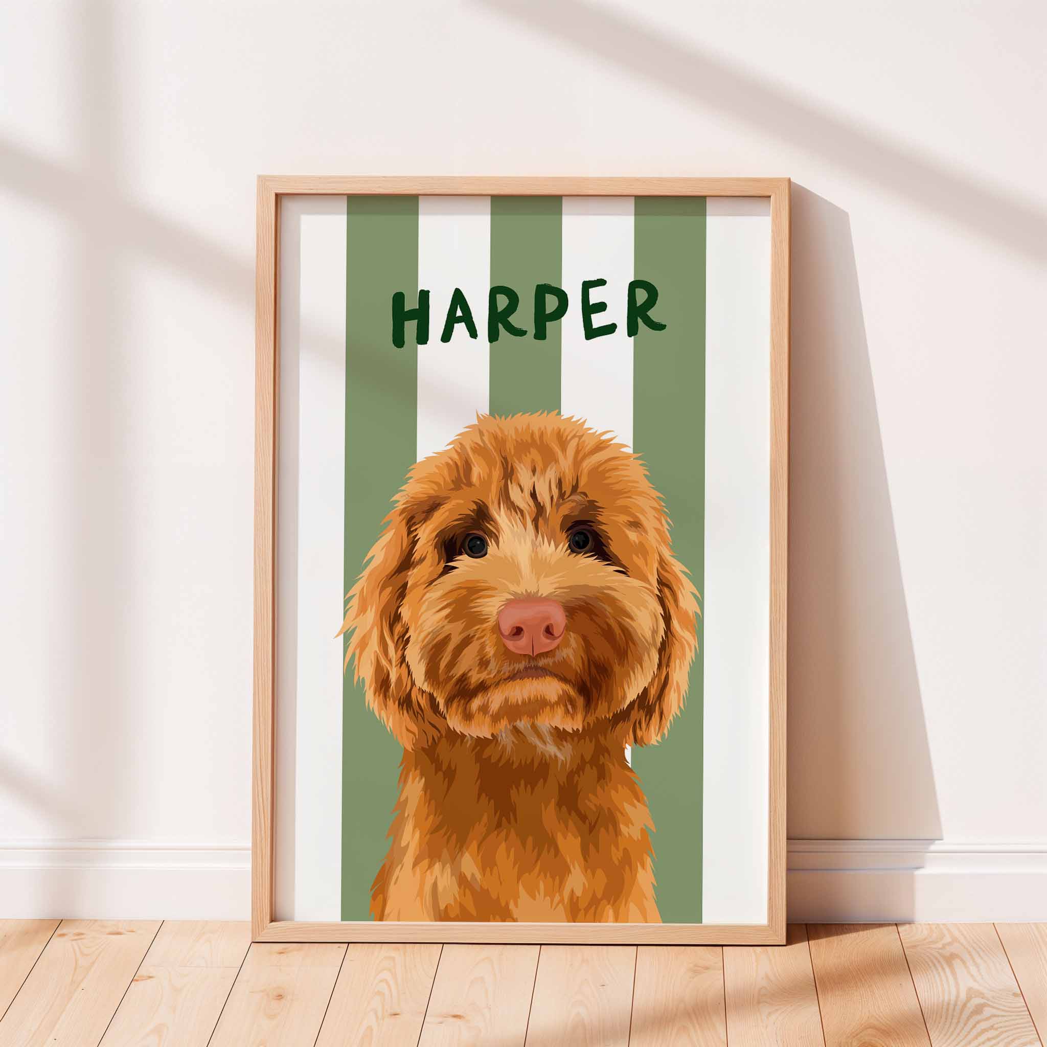 Custom Pet Portrait - Beach Stripes ™