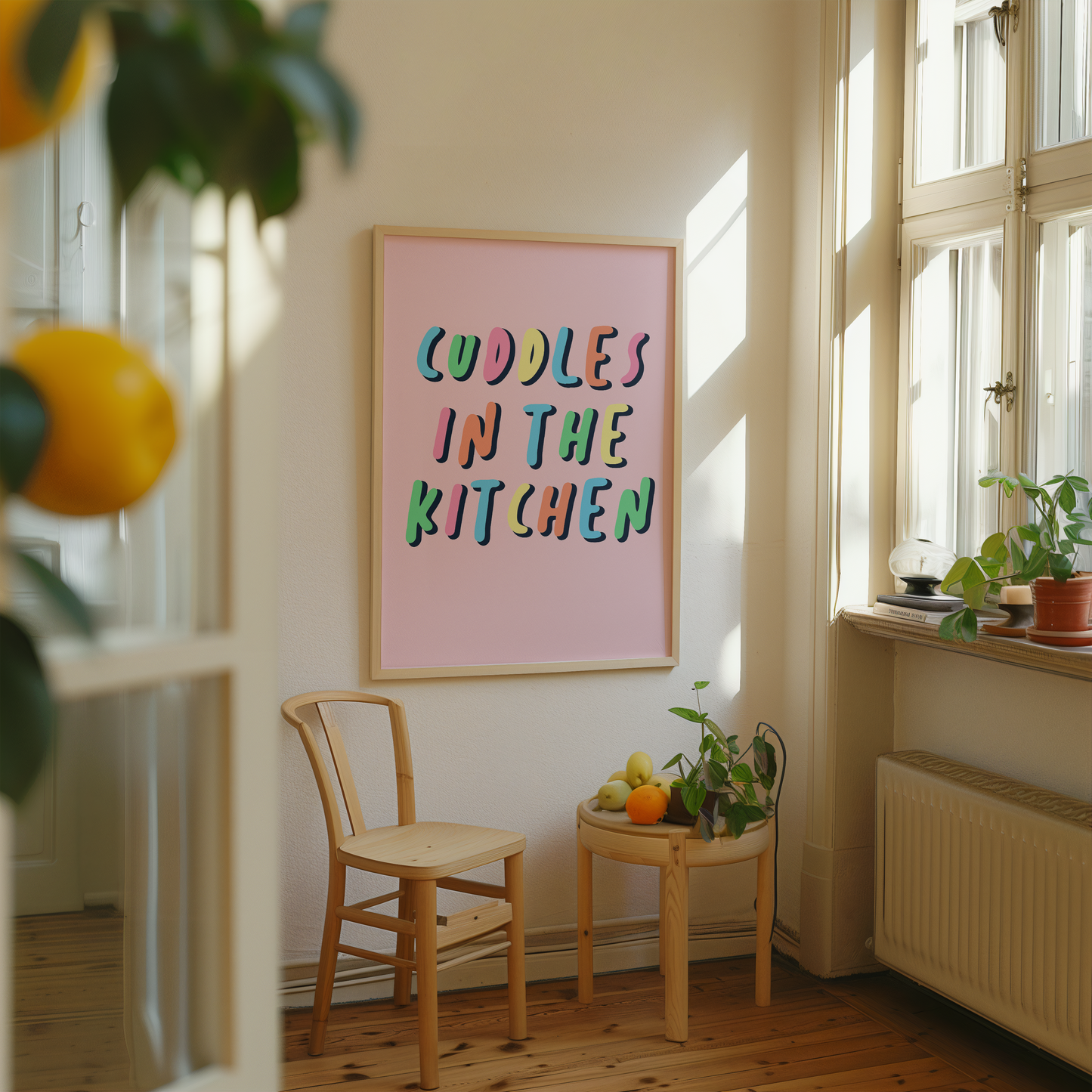 Cuddles In The kitchen Print