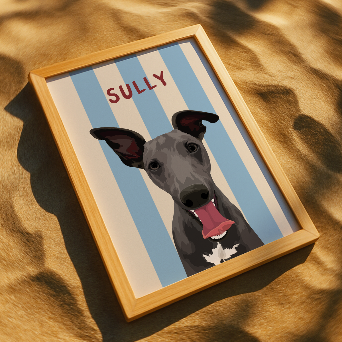 Beach Stripes - Custom Pet Portrait™