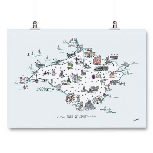 Lottie Rose's Hand-drawn IOW Map