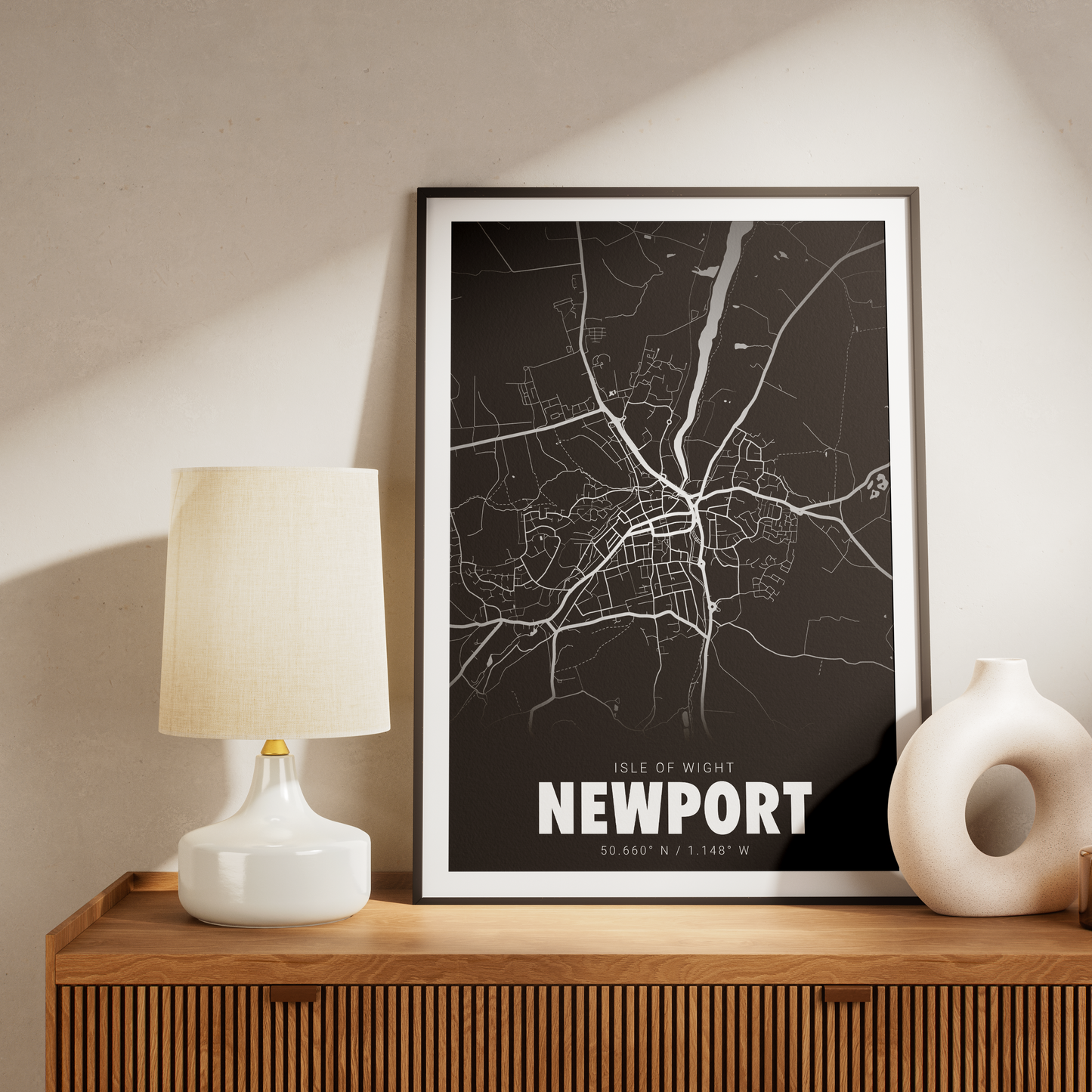 Blackout Geographic Print