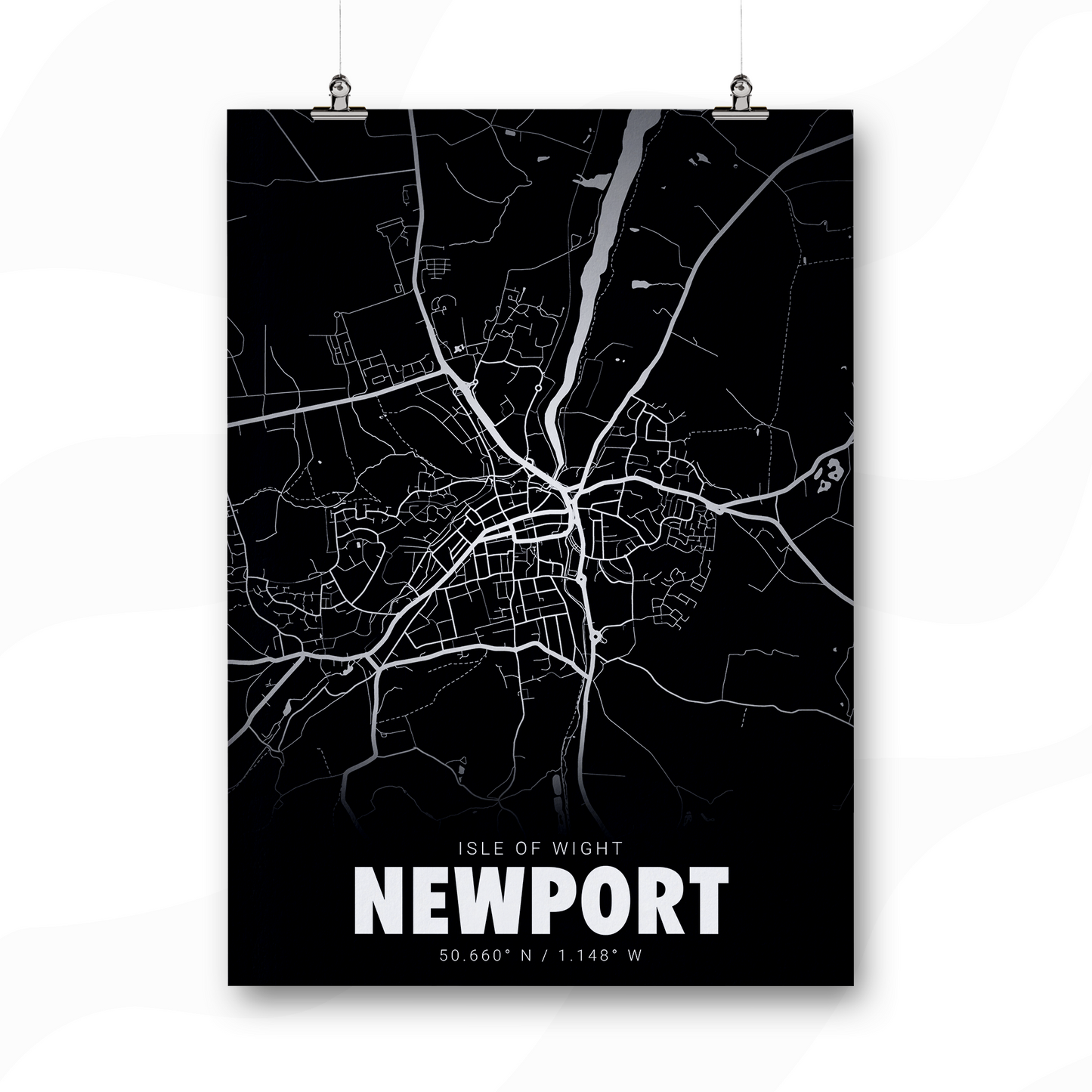 Blackout Geographic Print