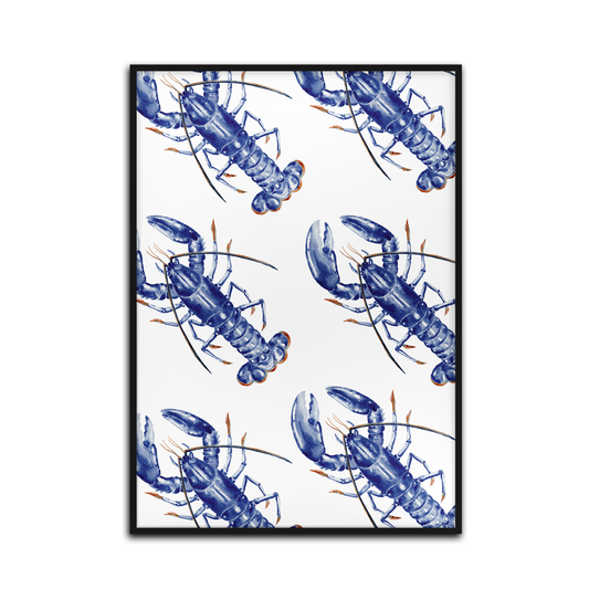 Lots of IOW Lobster Diagonal Print