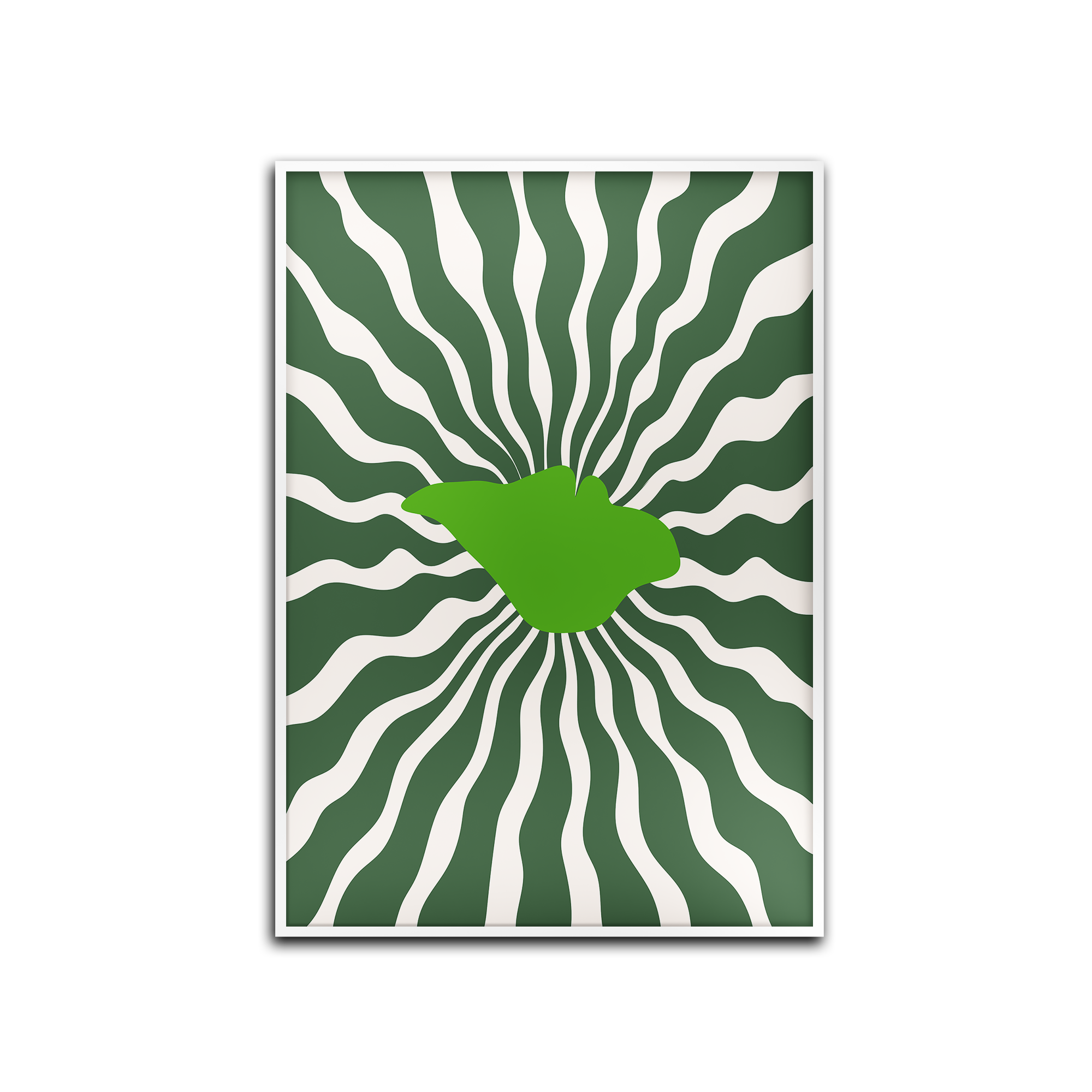 Wavey Green IOW Print