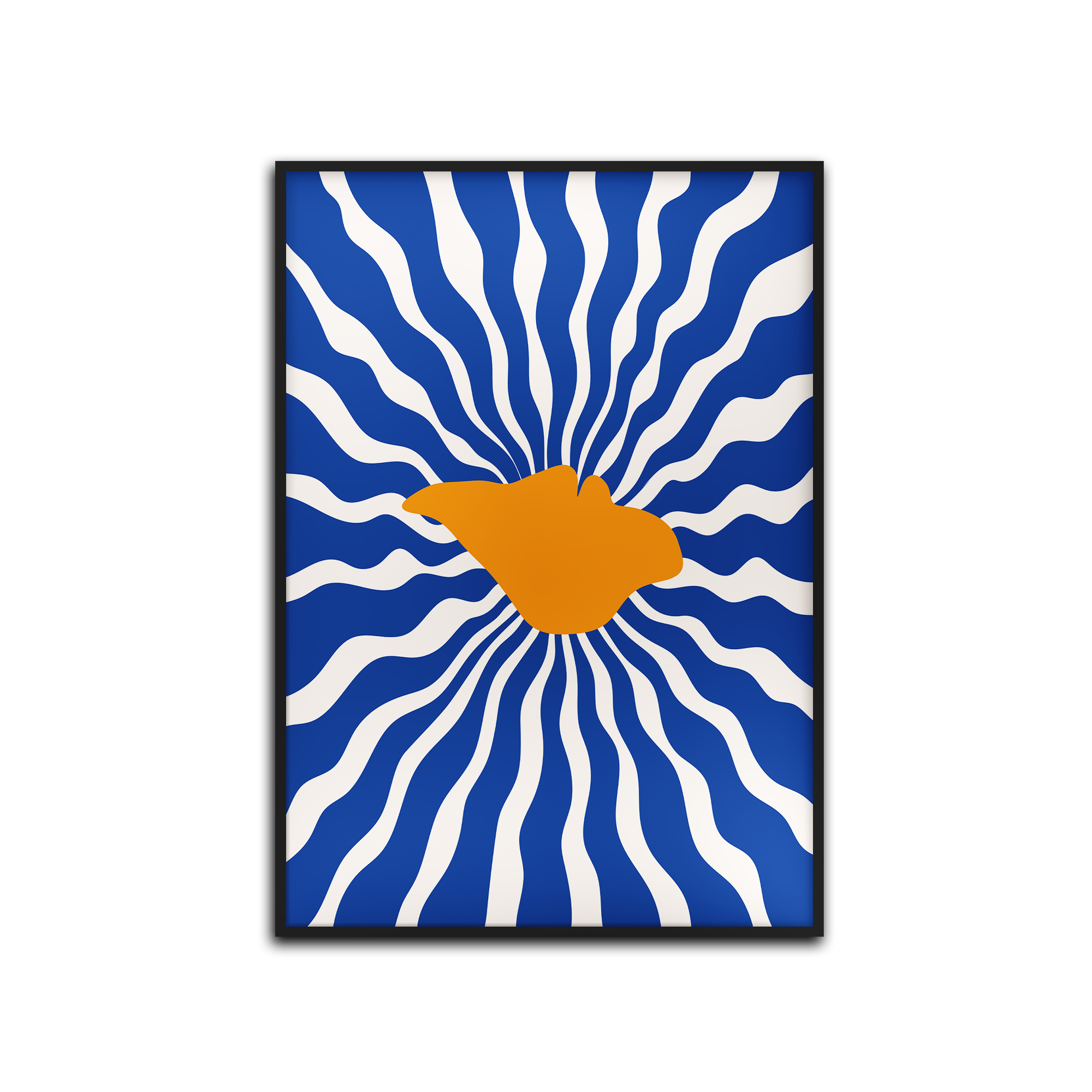 Wavey Blue IOW Print