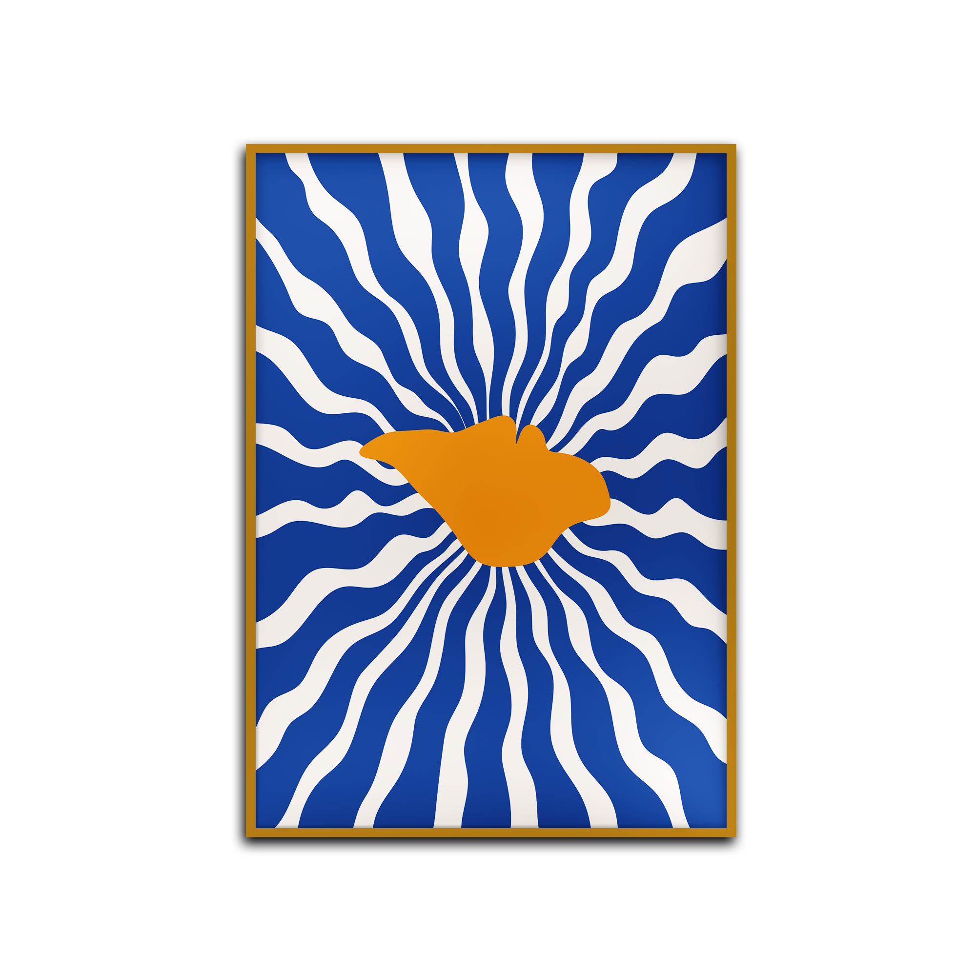 Wavey Blue IOW Print