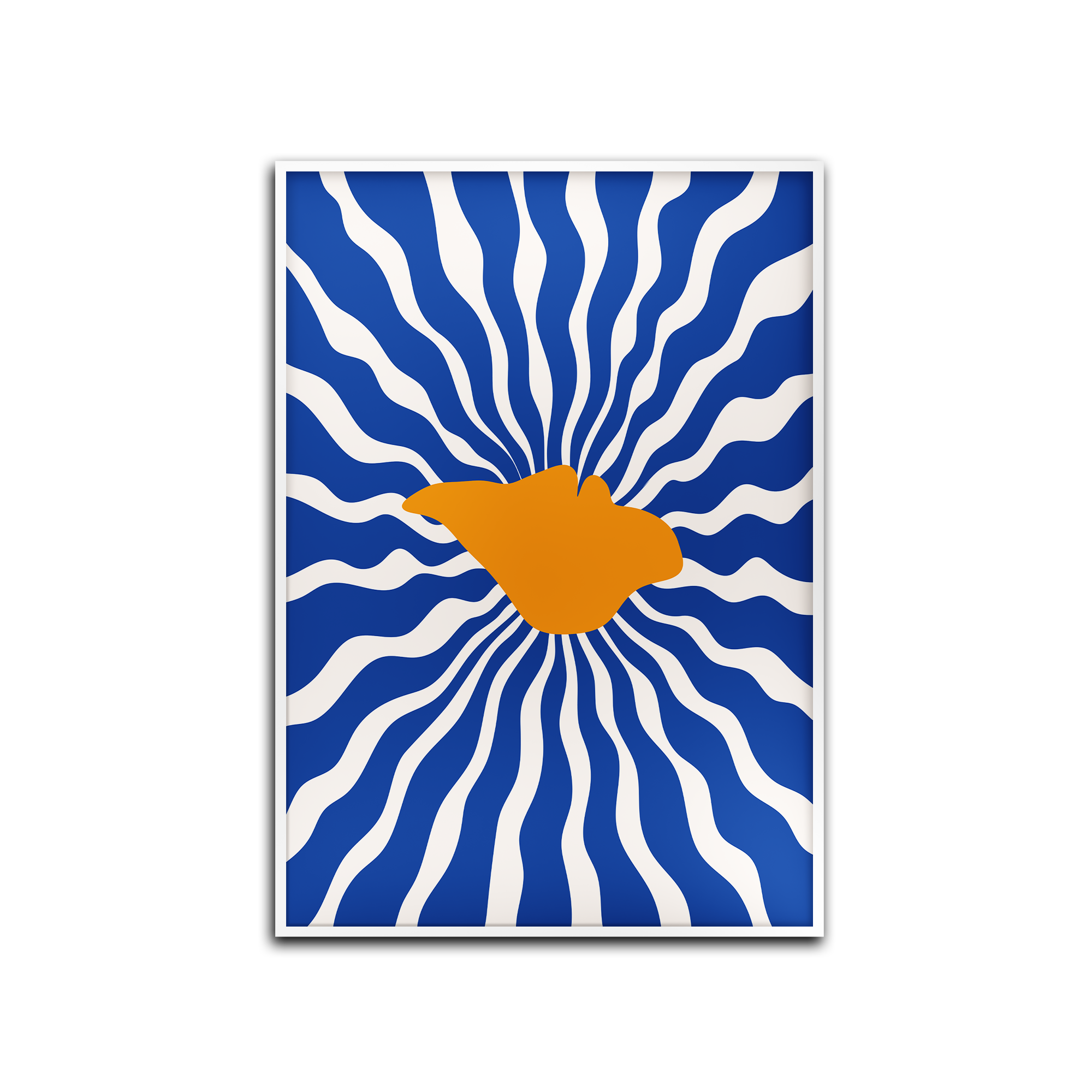 Wavey Blue IOW Print