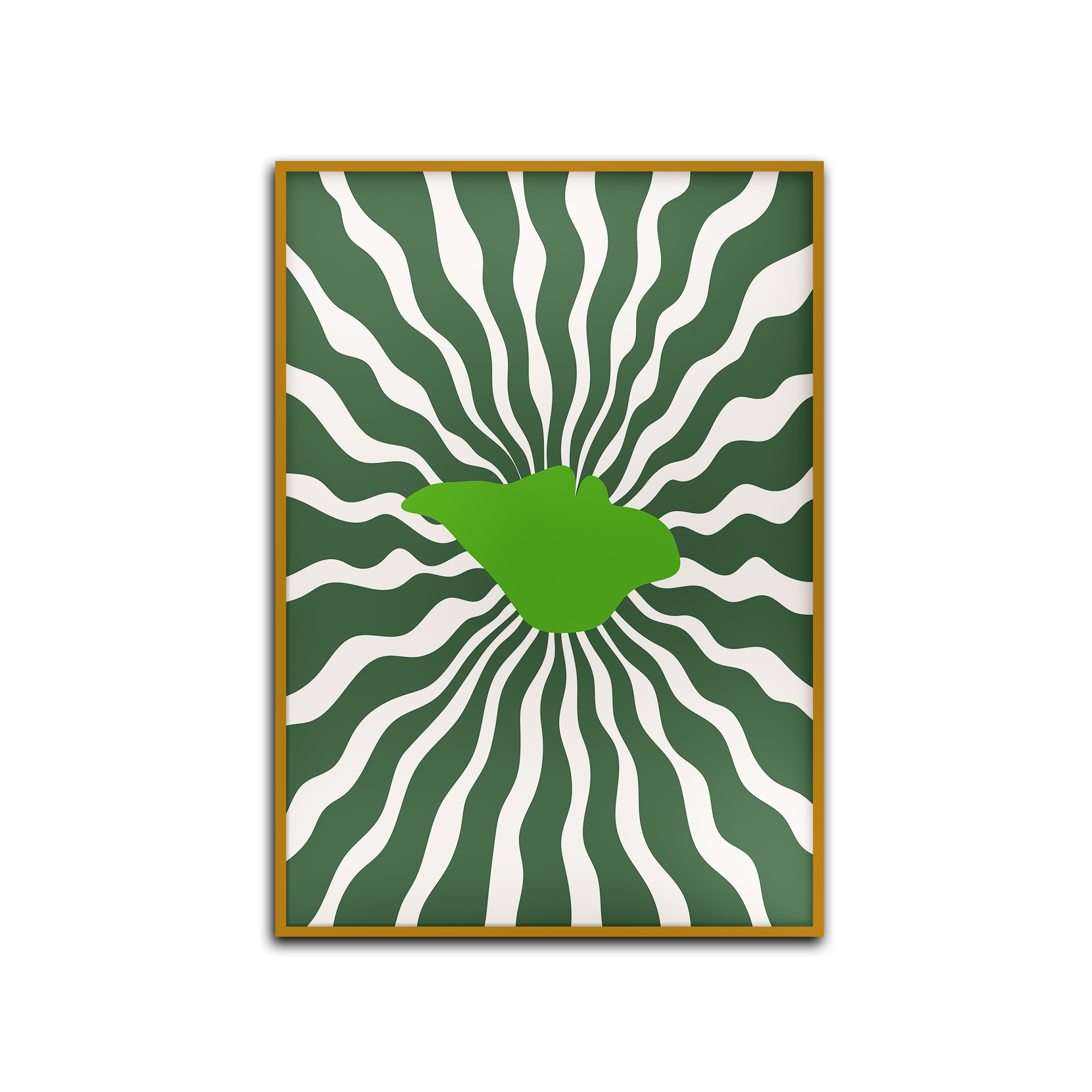 Wavey Green IOW Print