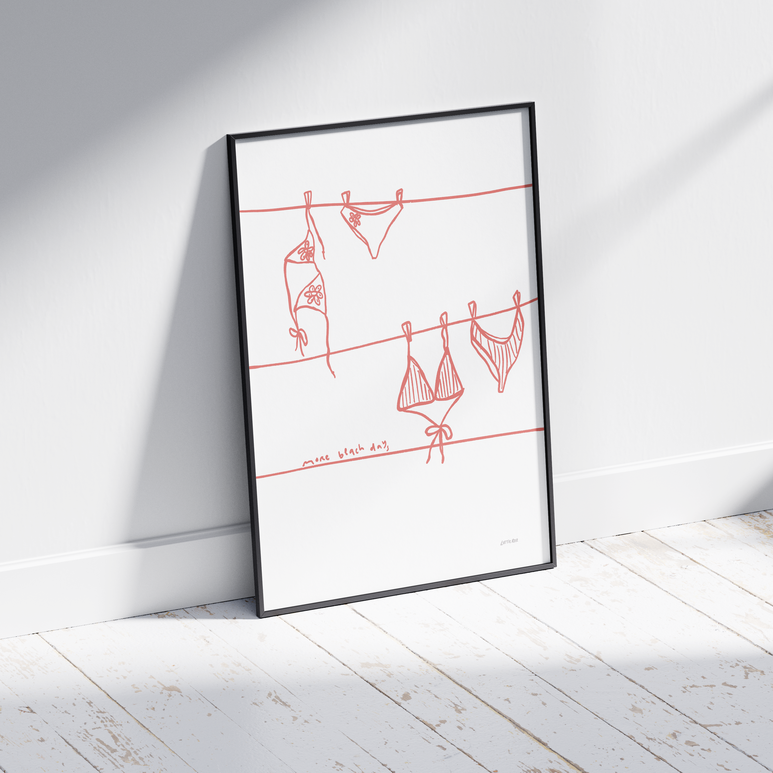 More Beach Days Coral Print