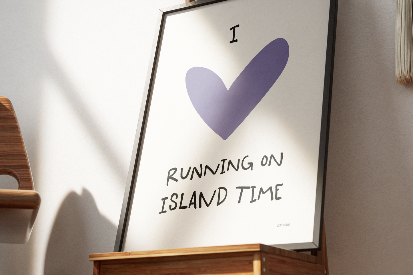 Running on IOW Time Lilac Print