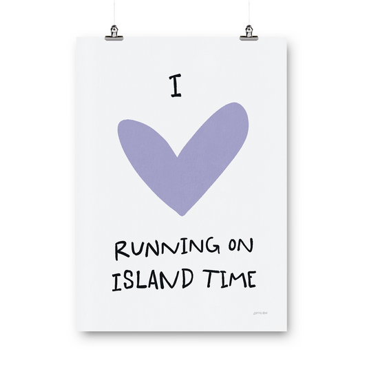 Running on IOW Time Lilac Print