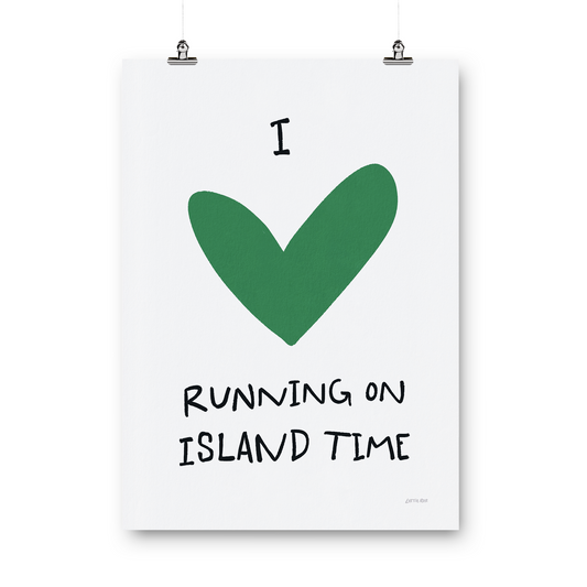 Running on IOW Time Green Print