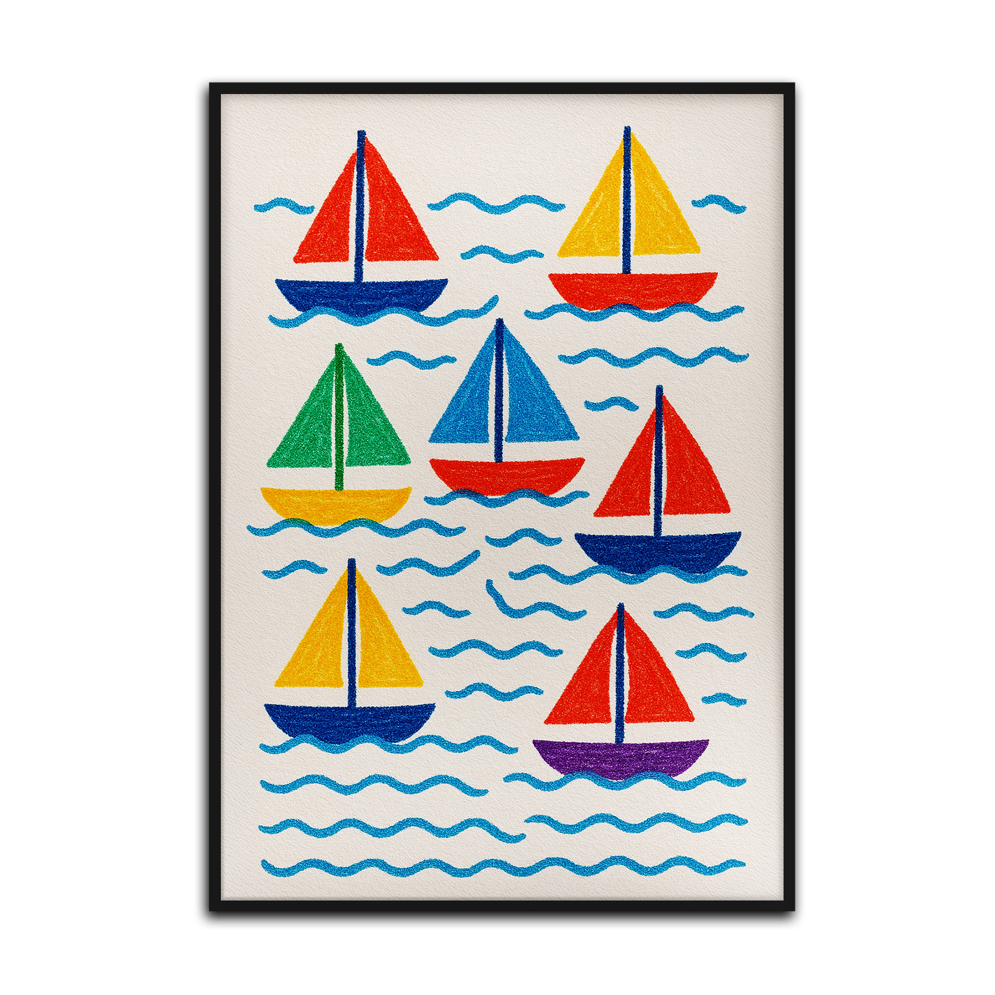 Cute sailing boats
