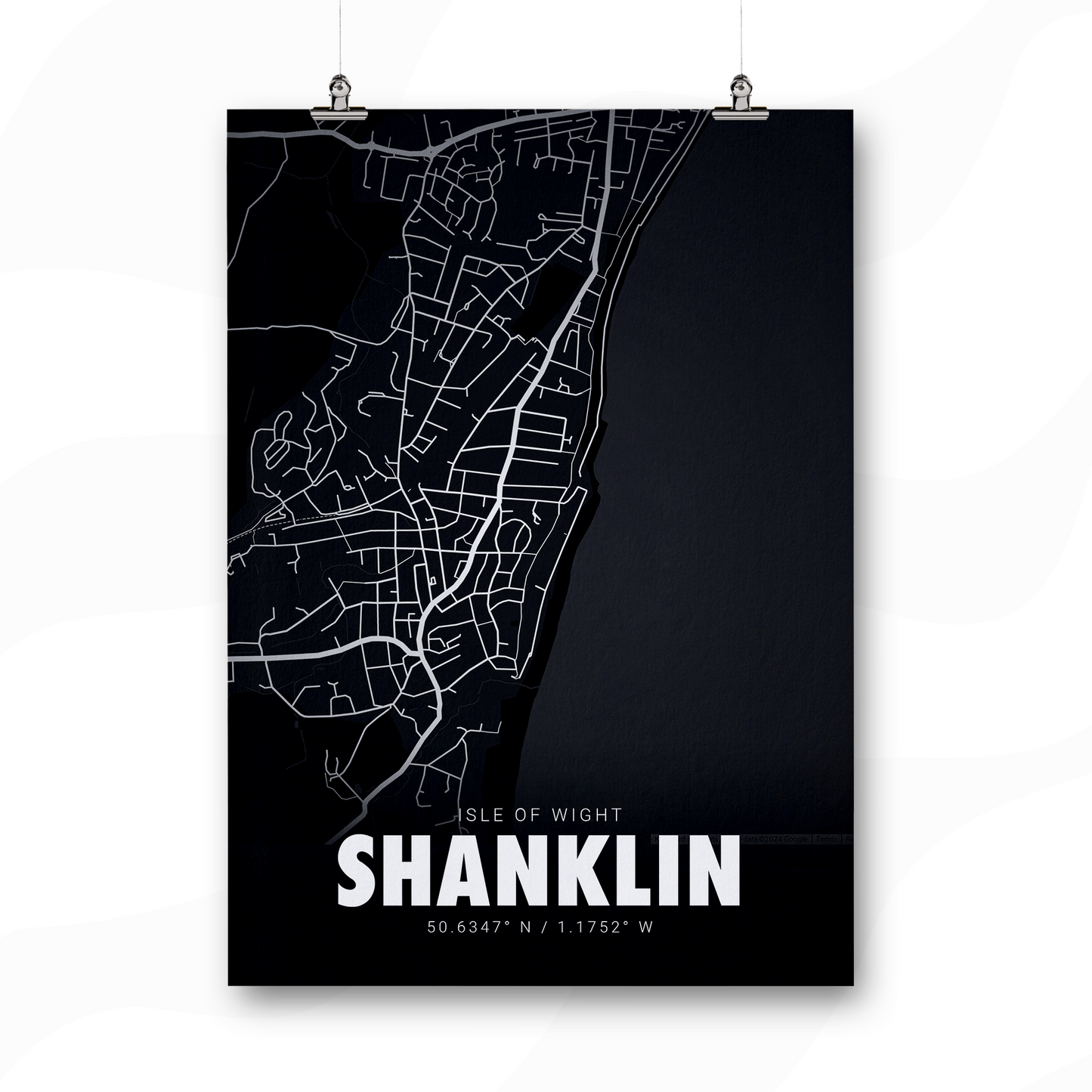 Blackout Geographic Print