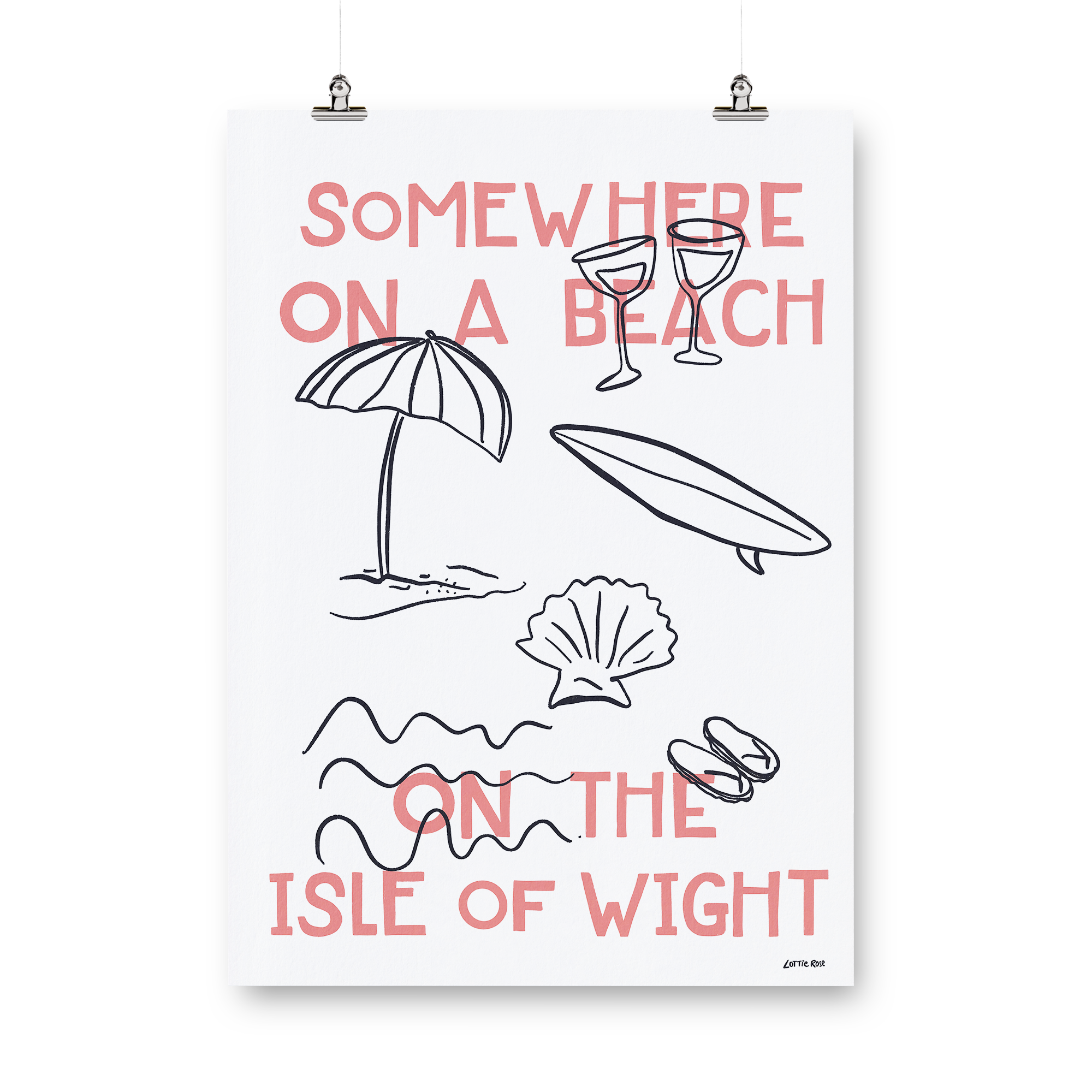 Somewhere On a Beach Print