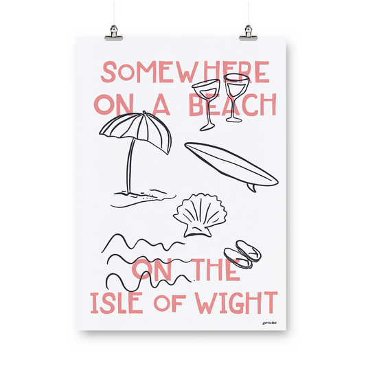 Somewhere On a Beach Print