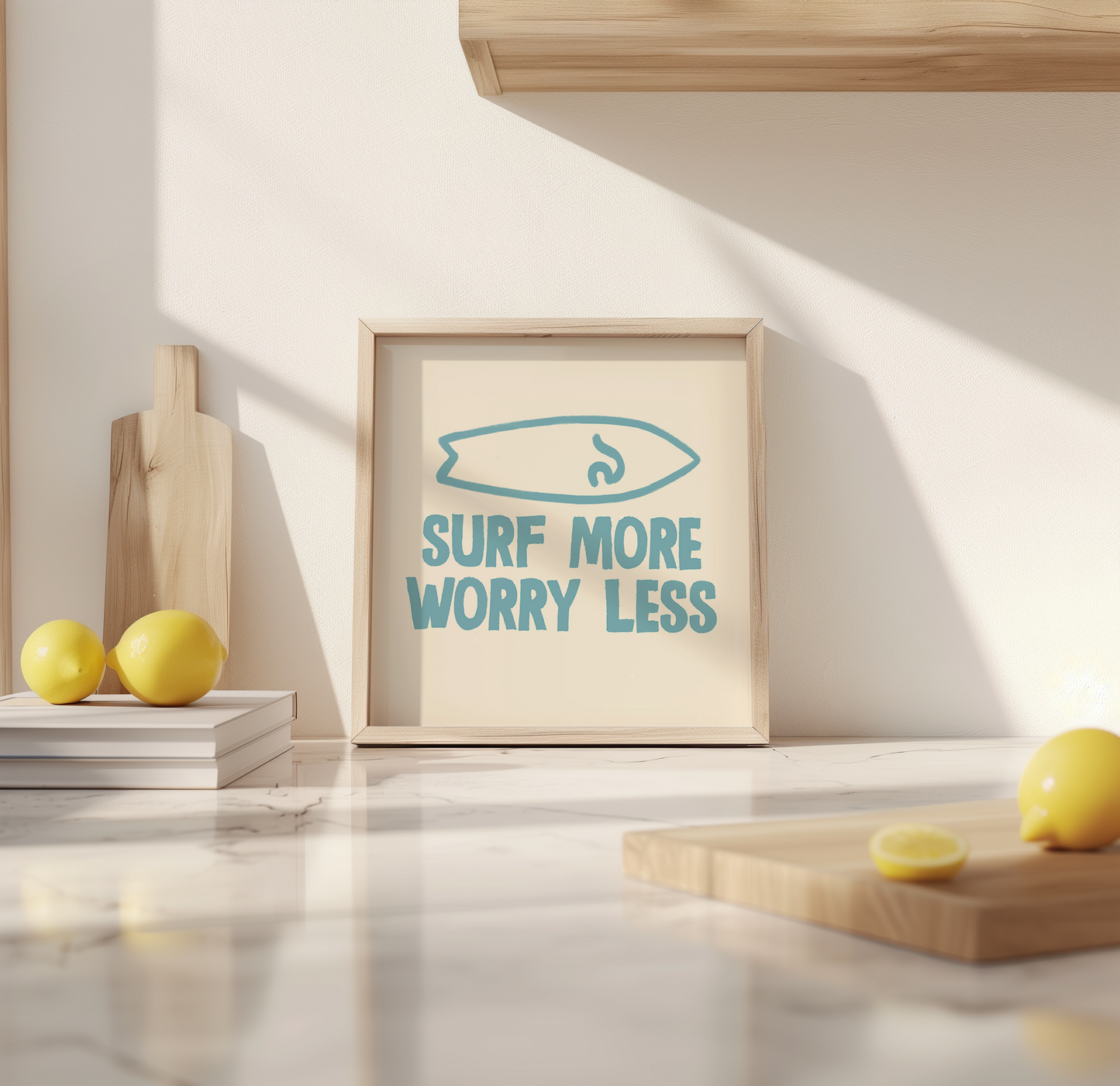 Surf More Worry Less Print