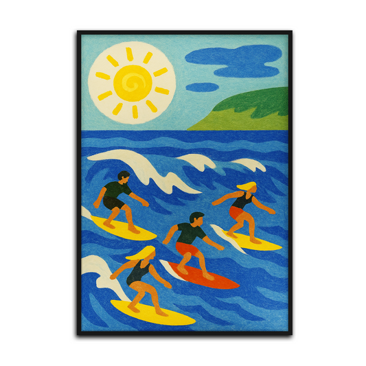 Surfers Surfing