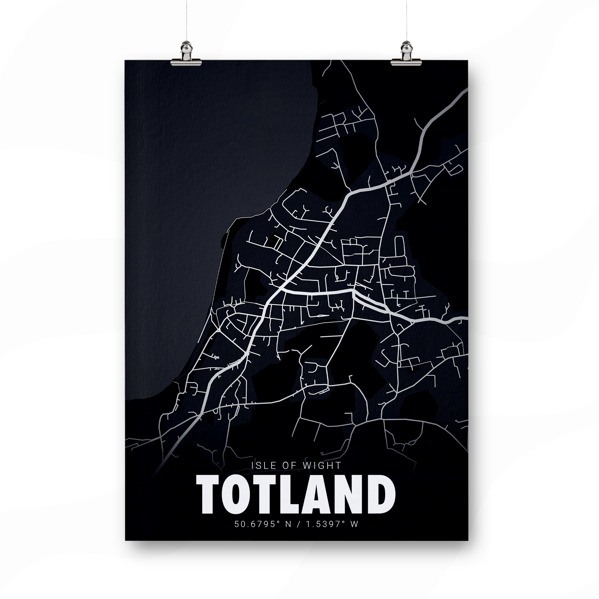 Blackout Geographic Print