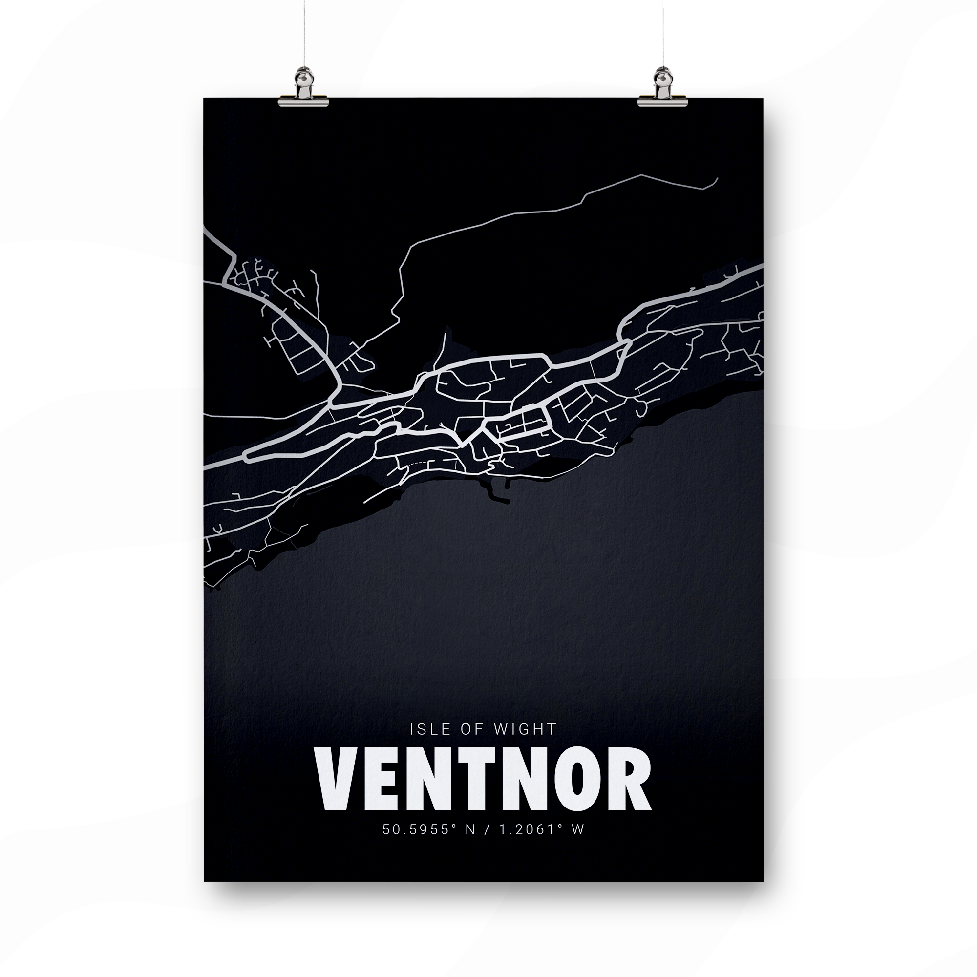 Blackout Geographic Print