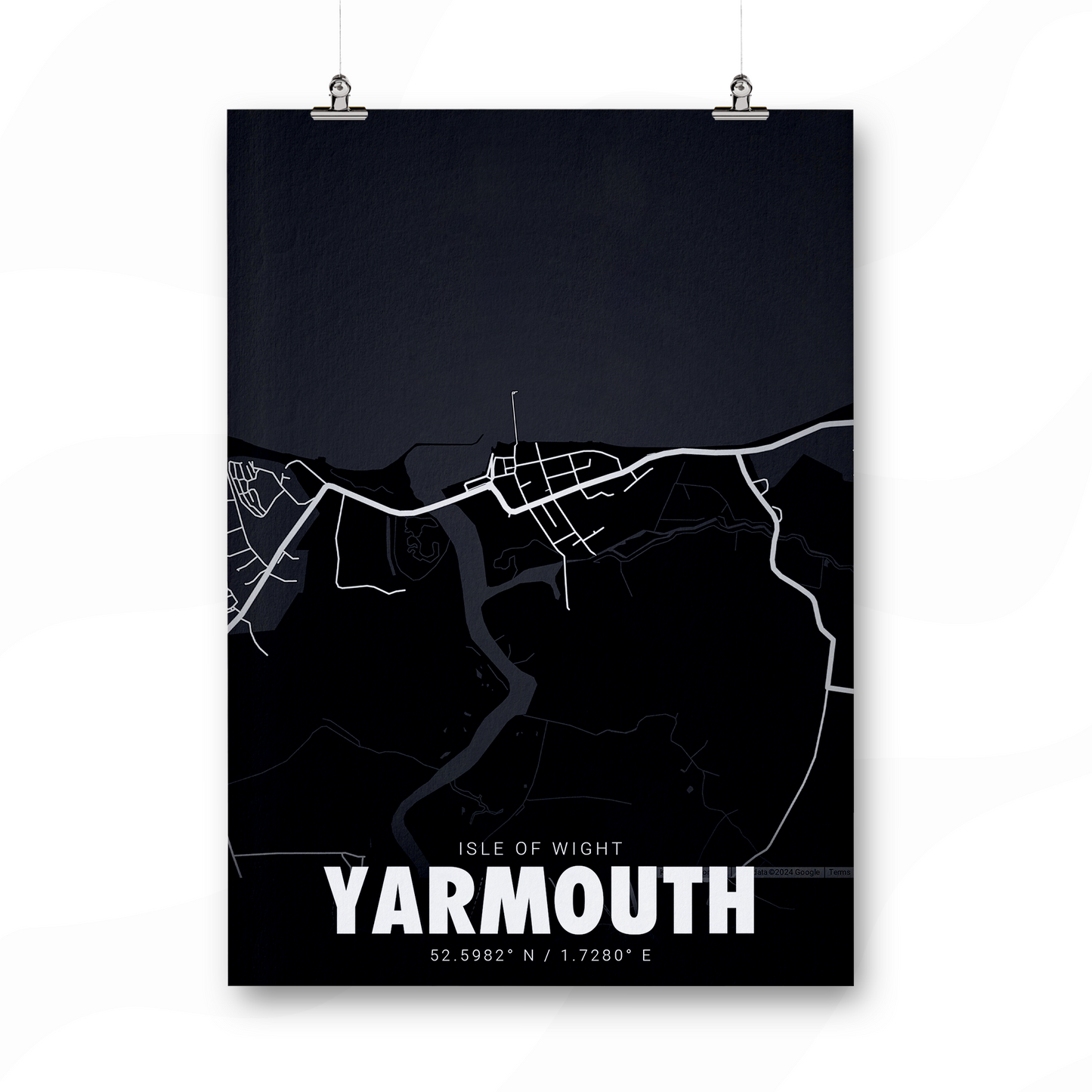 Blackout Geographic Print