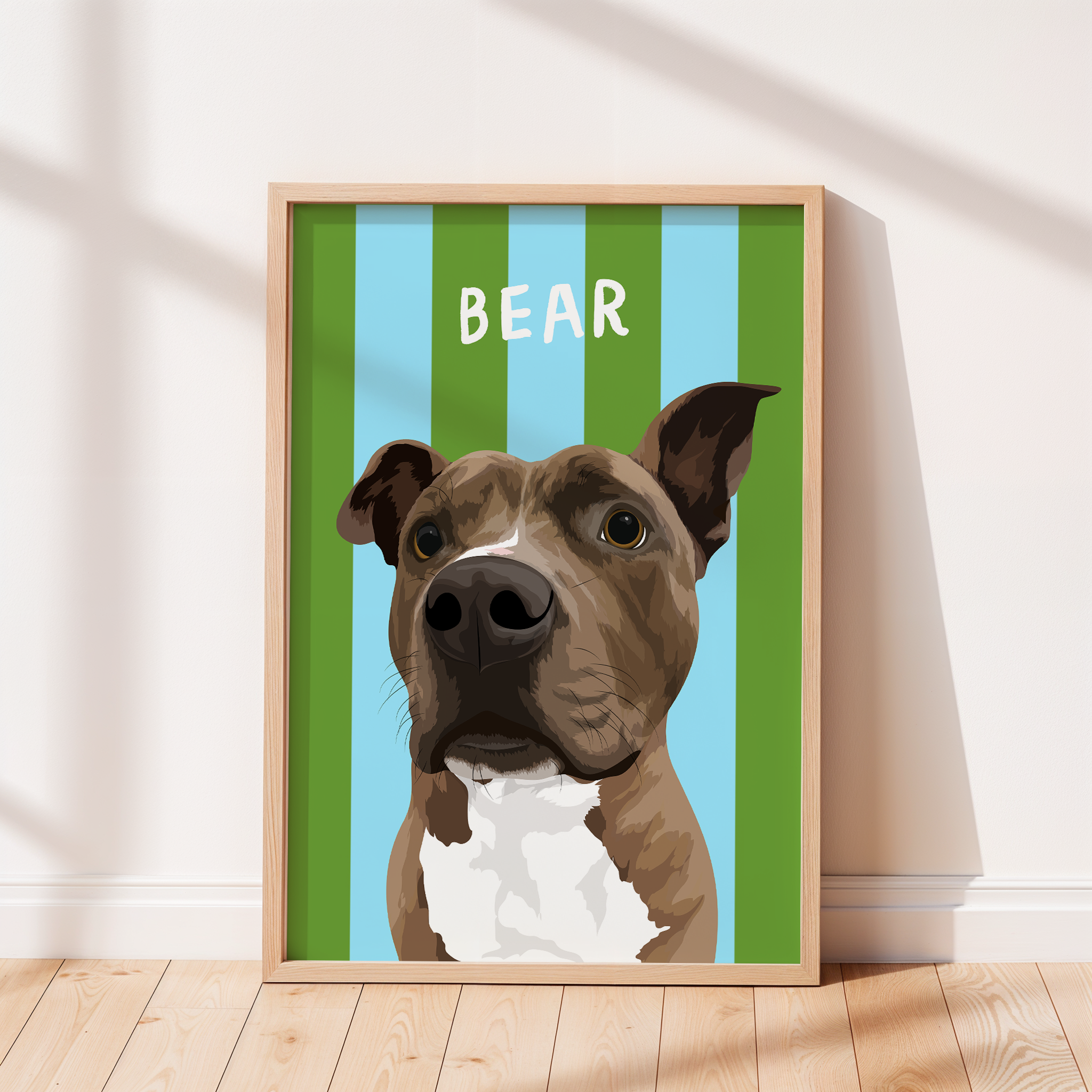 Custom Pet Portrait - Beach Stripes ™